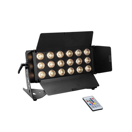 Set 4 Proiectoare LED CLS-18 QCL RGB/WW 18x7W + cutie cu roti EUROLITE 20001036