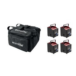 Set 4 Proiectoare LED AKKU UP-4 QCL Spot QuickDMX MK2 + soft-bag EUROLITE 20001041