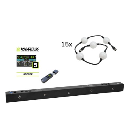 Set 15 Siruri De Sfere Pixel LED + controller + Software Madrix EUROLITE 20001058