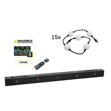 Set 15 Siruri De Sfere Pixel LED + controller + Software Madrix EUROLITE 20001058