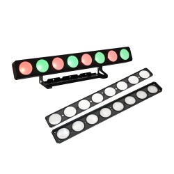 Set Bara LED PMB-8 COB QCL 30W + 2 discuri difuzoare EUROLITE 20001067