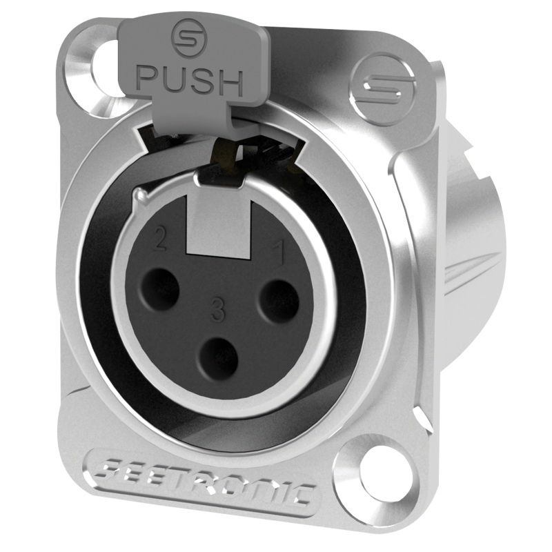Conector XLR mama, de sasiu Seetronic MK3F2C