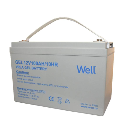 Acumulator plumb acid cu gel, terminal M8 Well 12V 100AH