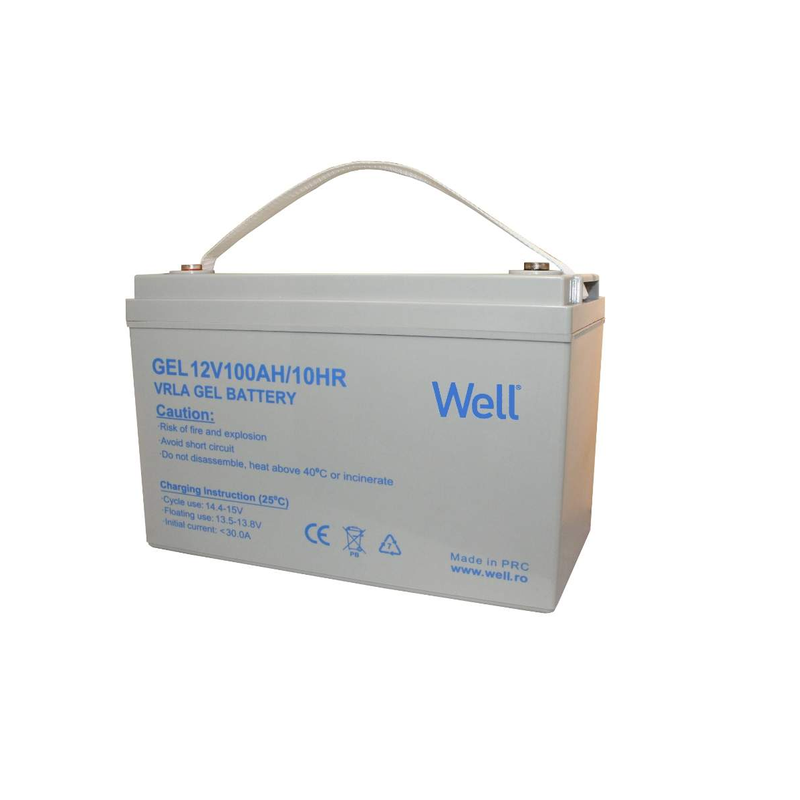 Acumulator plumb acid cu gel, terminal M8 Well 12V 100AH
