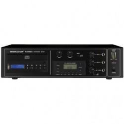 Amplificator-CD player 100V Monacor PA-890RCD
