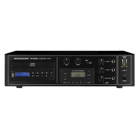spare Sleeping Unauthorized Amplificator-CD player 100V Monacor PA-890RCD