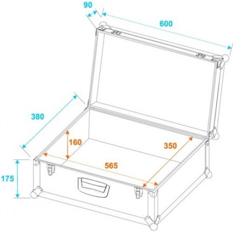 Flightcase universal negru, Roadinger Universal case Tour Pro black (30126200)