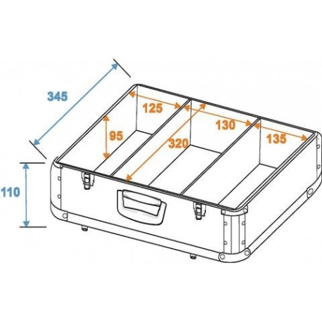 Flightcase de aluminiu pentru CD-uri, Roadinger 30122056