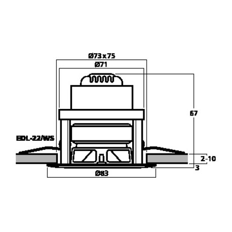 Difuzor 100V Monacor EDL-22/WS