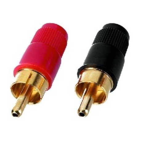 Set conectori RCA de cablu (rosu+negru) Monacor T-701G
