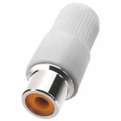 Conector RCA cablu Monacor T-702G/WS