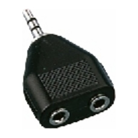 Adaptor Jack 3.5 tata stereo - 2 x Jack 3.5 mama stereo Monacor NTA-195