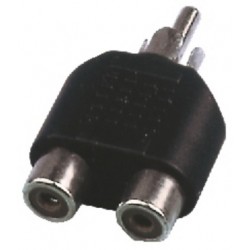 Adaptor RCA tata - 2 x RCA mama Monacor NTA-104