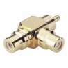 Adaptor T aurit RCA tata - 2 x RCA mama Monacor NTA-707TG