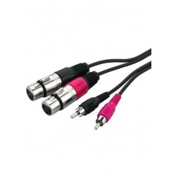 Cablu audio 2 RCA tata la 2 XLR mama Stage Line MCA-327J