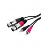 Cablu audio 2 RCA tata la 2 XLR mama Stage Line MCA-327J