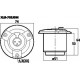 Atenuator socuri microfon gooseneck Monacor XLR-703JSM