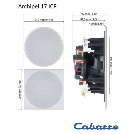Pereche difuzoare de plafon Cabasse Archipel 17 ICP