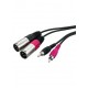 Cablu audio 2 RCA tata la 2 XLR tata Stage Line MCA-127P