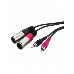 Cablu audio 2 RCA tata la 2 XLR tata Stage Line MCA-327P