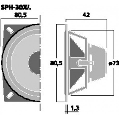 Difuzor HiFi full range Monacor SPH-30X/8SW