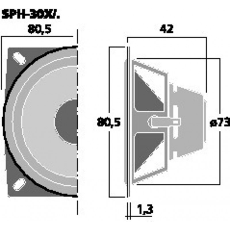 Difuzor HiFi full range Monacor SPH-30X/8SW
