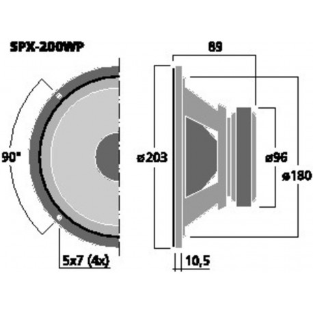 Difuzor HiFi full range Monacor SPX-200WP