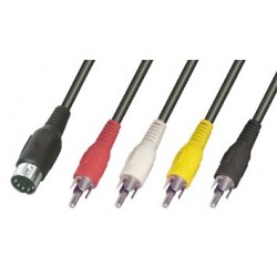 Cablu DIN tata 5 pini la 4 RCA tata, stereo Sal A 30
