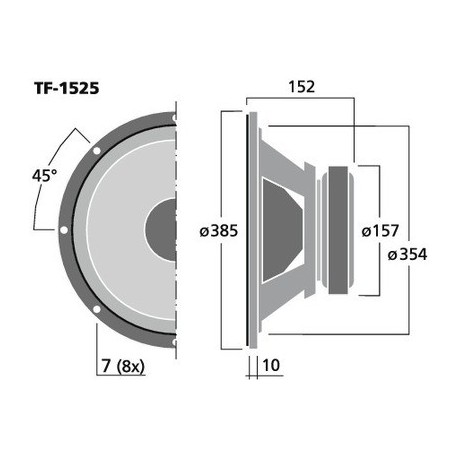 Difuzor bass Celestion TF-1525