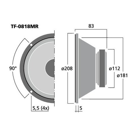Difuzor medii Celestion TF-0818MR