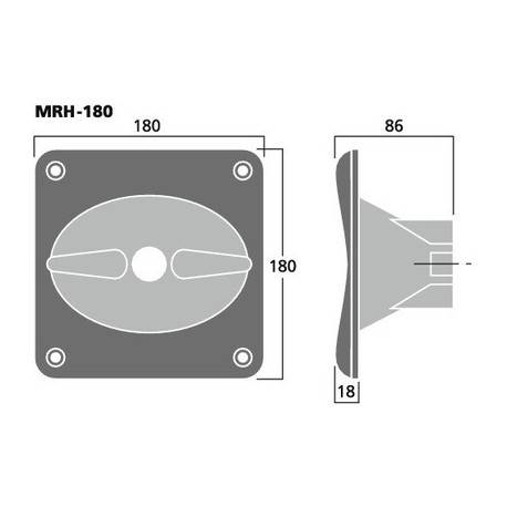 Mid-high range horn Stage Line MRH-180