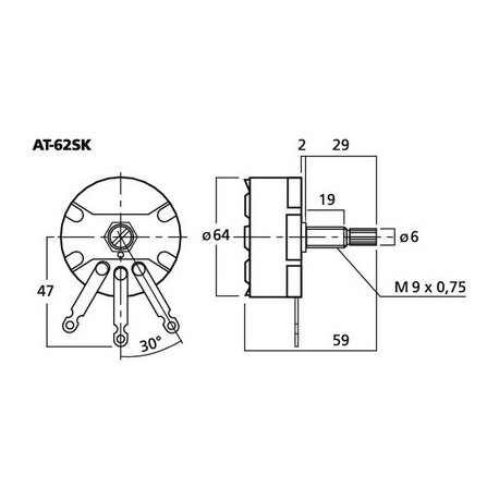 Atenuator boxe Monacor AT-62SK