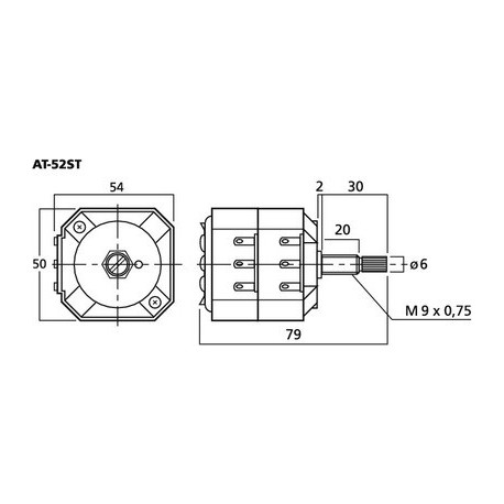 Atenuator boxe Monacor AT-52ST