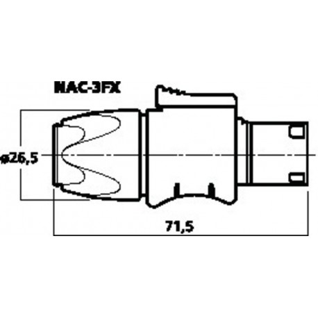 Conector Speakon retea Neutrik NAC-3FXW