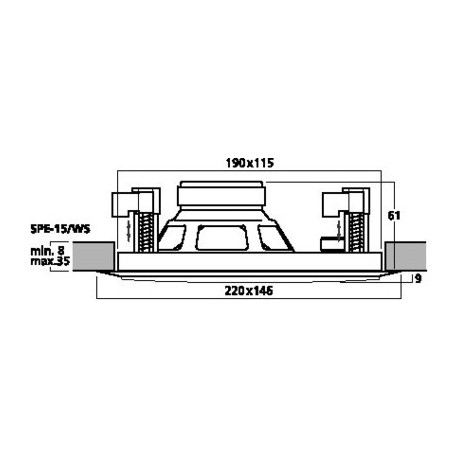 Difuzor Hi-fi de plafon 2 cai Monacor SPE-15/WS