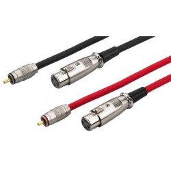 Pereche cabluri audio mono RCA tata la XLR mama Stage Line MCA-158J
