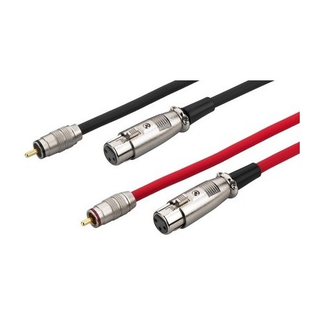 Pereche cabluri audio mono RCA tata la XLR mama Stage Line MCA-158J