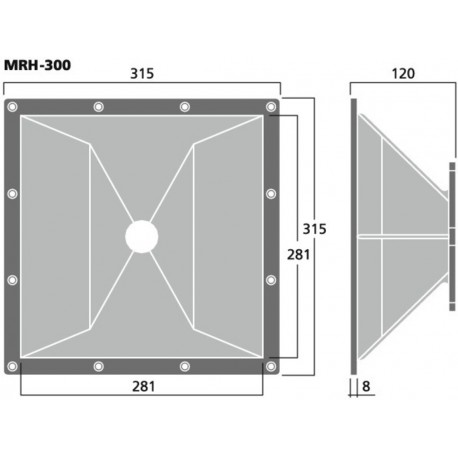 Mid-high range horn Stage Line MRH-300