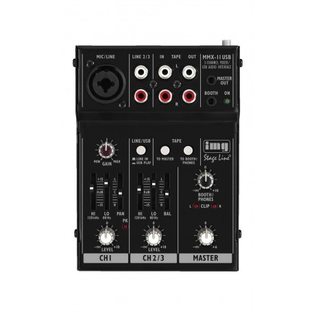 Mini mixer audio 2 canale Stage Line MMX-11USB