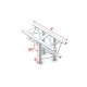 Grinda Showtec T-Cross vertical 3-way, apex down Pro-30 Triangle P Truss