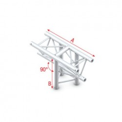 Grinda Showtec T-Cross vertical 3-way, apex down Pro-30 Triangle F Truss