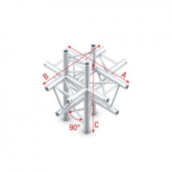 Grinda Showtec Cross up/down 6-way Pro-30 Triangle F Truss