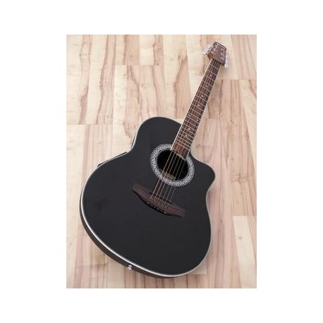 Chitara acustica roundback decupata, cu pick-up piezo, neagra, Dimavery RB-300BK