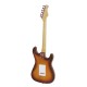 Chitara electrica de mana stanga, ST Style, sunburst, Dimavery ST-203 E-Guitar LH, sunburst