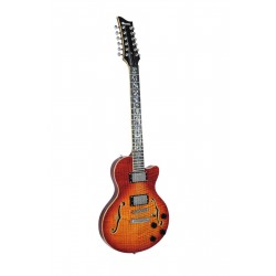 Chitara electrica LP Style, flamed sunburst, Dimavery LP-612F-SB