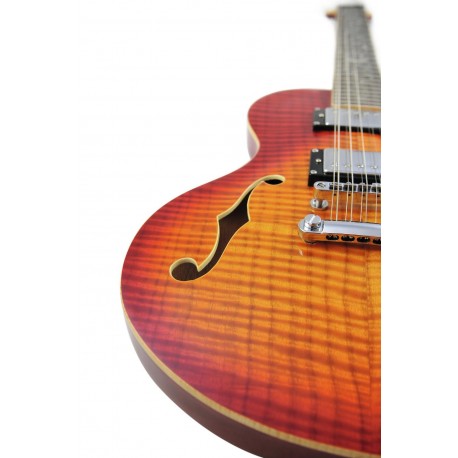 Chitara electrica LP Style, flamed sunburst, Dimavery LP-612F-SB