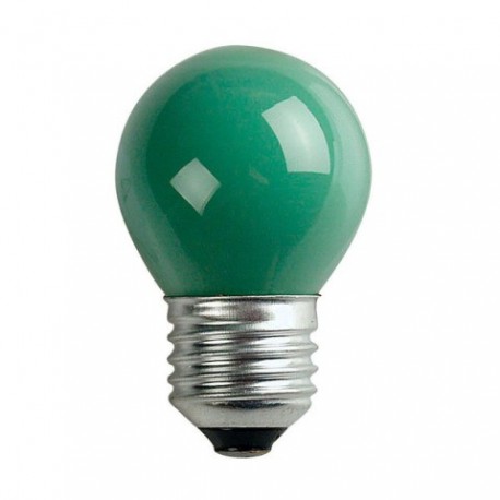 Bec General Electric G45 Standard Bulb E27 240V 15W, Green
