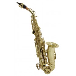 Saxofon soprano Bb, curbat, auriu, Dimavery SP-20