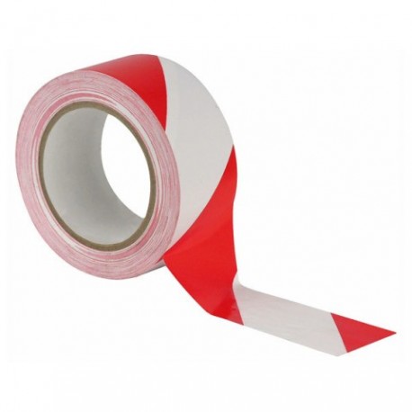 Banda Showtec Floor-Marking tape Red/White 50mm x 33m