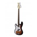 Chitara bas electrica pentru stangaci, sunburst, Dimavery PB-320LH-SB